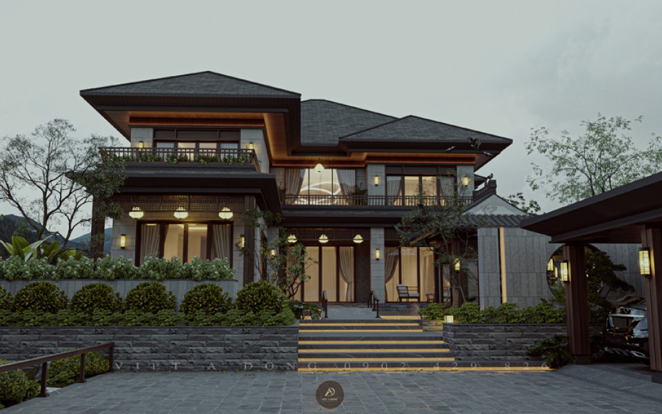 Thiết kế - Thi công kiến trúc biệt thự tại Vĩnh Phúc - Anh Ngọc